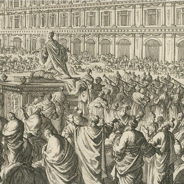 Pieter Mortier, Dedication of Solomon's Temple and the Ark of the Covenant, 1700, Engraving For Sale - Image 4 of 12