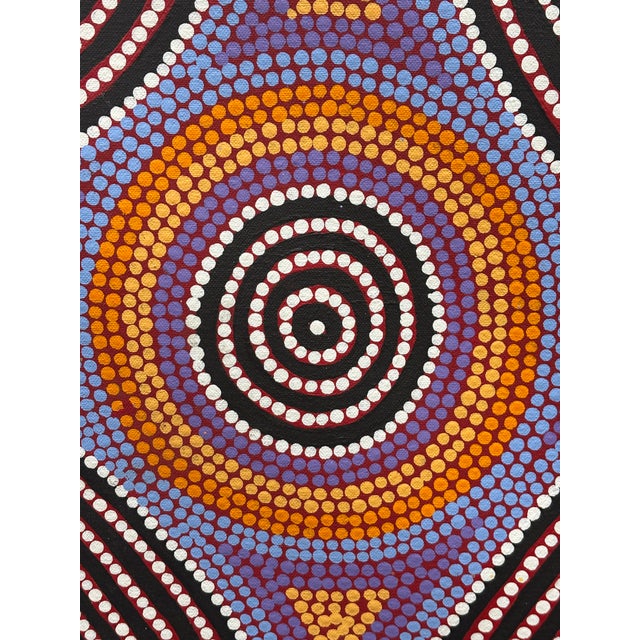 Katrina Nampijinpa Brown, Watiya-Warnu Jukurrpa (Seed Dreaming), Aboriginal Art on Canvas For Sale - Image 4 of 8