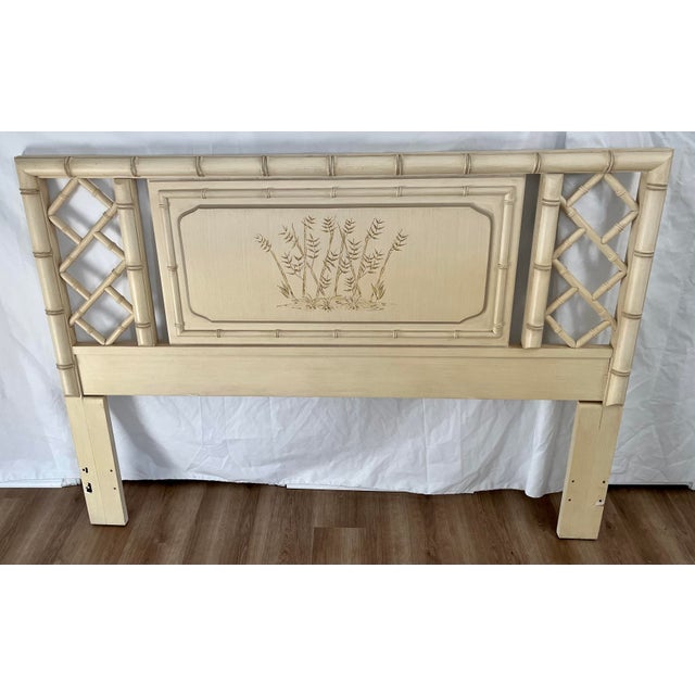 Vintage Chinoiserie Dixie Aloha Faux Bamboo Queen Headboard Chairish