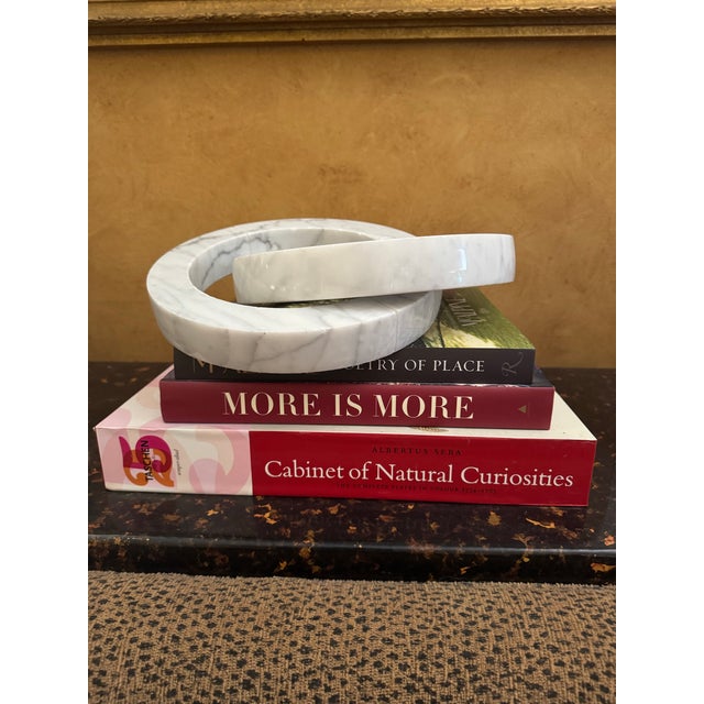 Carrera Marble Decorative Interlocking Rings For Sale In New York - Image 6 of 9