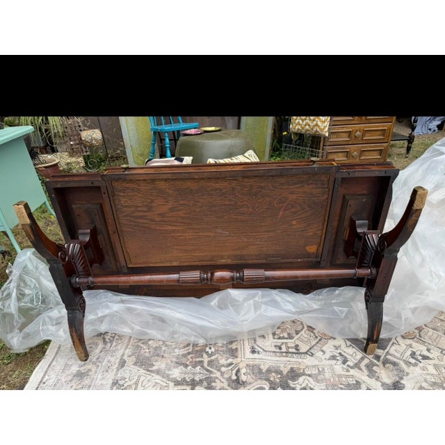 Chestnut Regal Regency Weiman Gold Embossed Leather Top Coffee Table For Sale - Image 8 of 12