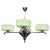Art Deco Green Opaline Glass Chandelier, Former Czechoslovakia, 1930s For Sale - Image 14 of 14
