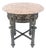 c1920s Round Pink Marble Top Cast Metal Base Side End lamp Table Stand For Sale