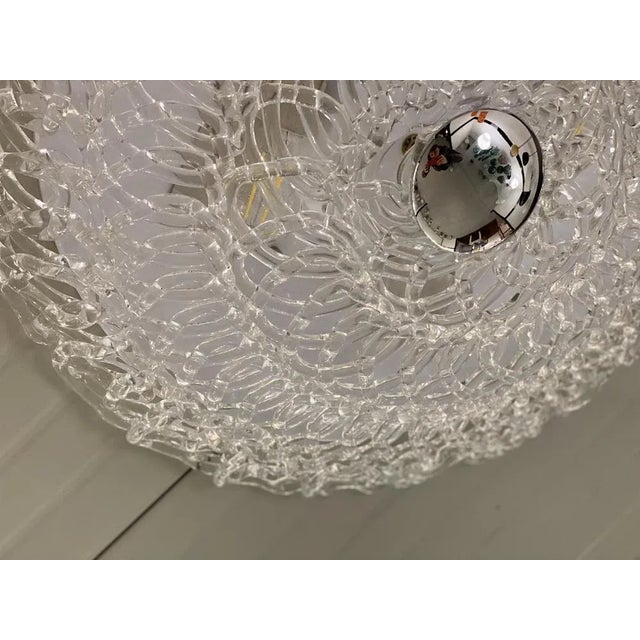 Transparent Filigree Flush Mount in Murano Glass from Simoeng For Sale - Image 7 of 12