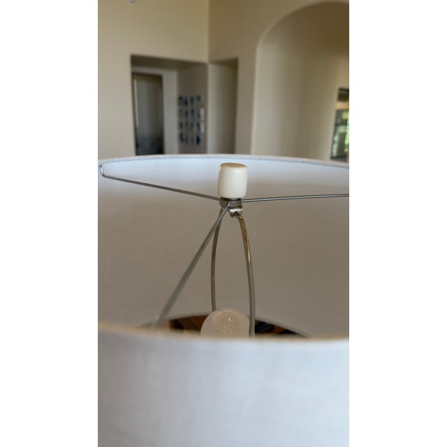 Paper Hwang Bishop "Han" White Table Lamps. Stately and Classic, These Table Lamps Are Perfect for Any Oversize Application. For Sale - Image 7 of 7