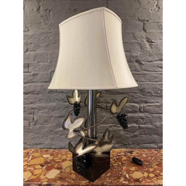 Metal Large French Table Lamp from Maison Jansen, 1970 For Sale - Image 7 of 18
