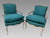 Sam Moore French Style Bergere Armchairs With Teal Upholstery by Sam Moore, a Pair For Sale - Image 4 of 14