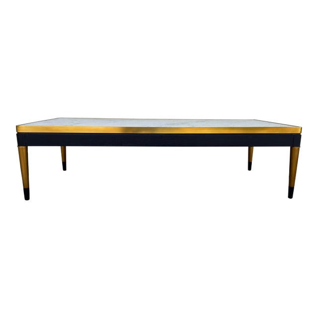 Jonathan Charles Modern Carrara Fusion Coffee Table For Sale