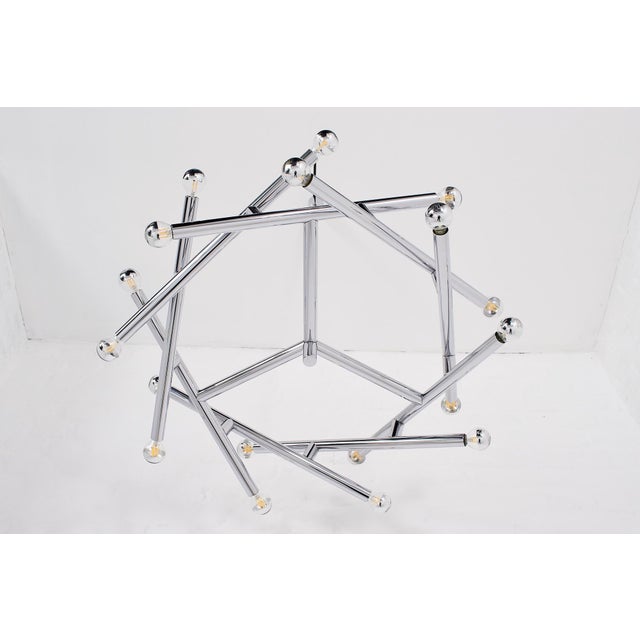 Chrome Pendant Light by Gaetano Sciolari, 1970s For Sale - Image 9 of 11