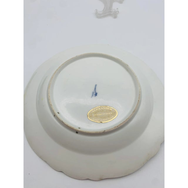 Sword Mark Wall Plate with Floral Pattern from Meissen Porcelain, 1770 For Sale - Image 4 of 6