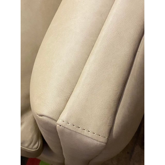 Animal Skin Olivia & Quinn Leather Sofa With Channel Tufting For Sale - Image 7 of 12