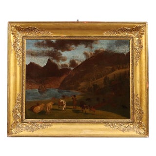 E. Rudolf Biedermann, Landscape, 19th Century, Oil Painting, Framed For Sale