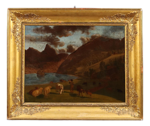 E. Rudolf Biedermann, Landscape, 19th Century, Oil Painting, Framed