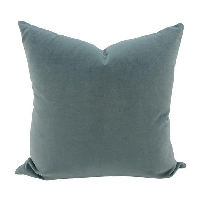 Pair of 22" new pillows covered in a beautiful high-quality velvet from Kravet. These pillows have serged seams, hidden...