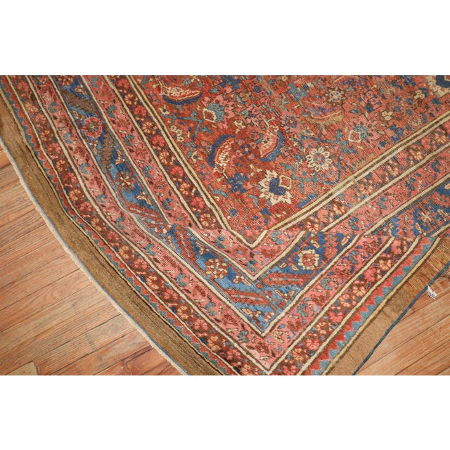 Persian Antique Zabihi Collection Persian Bakshaish Rug - 8'8" x 11' For Sale - Image 3 of 12