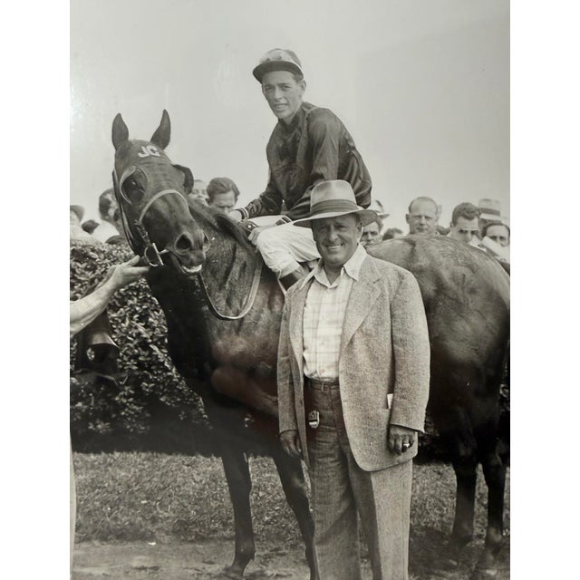1940s Vintage 47 Original Bert Morgan Dreamer Jamaica Horse Racing Jockey Photograph For Sale - Image 5 of 13