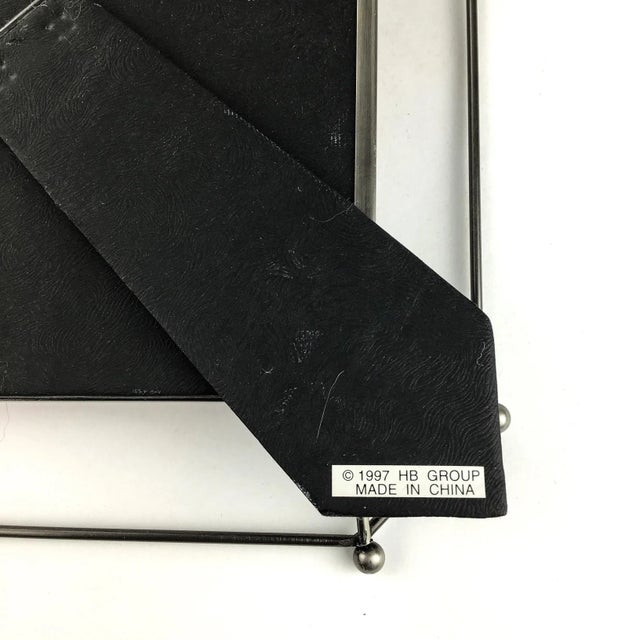 Gray Metal Photo Frame With Glass Circa 1997 For Sale - Image 8 of 9