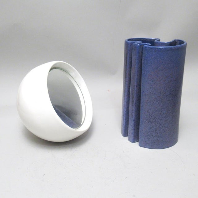 Indigo Porcelain Vase by Angelo Mangiarotti, 1960s For Sale - Image 11 of 12