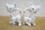 Mid Century Japan Porcelain Long Neck Cat Figurines Calico Splatter Pair 1950s For Sale - Image 6 of 11