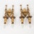 1950s Spanish Mid-Century Gold Leaf Iron 2-Light Sconces - A Pair For Sale - Image 4 of 6