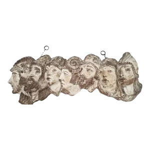 Mid 20th Century Mid Century Harold Studios 3-D 7 Heads Sculpture Wall Hanging