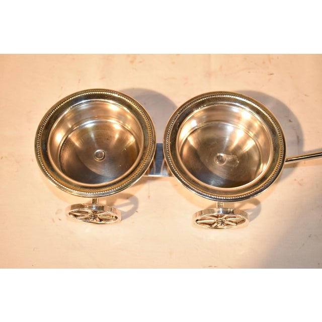 American Rogers Silver Plated Double Wine Trolley, Circa 1960's For Sale - Image 3 of 7