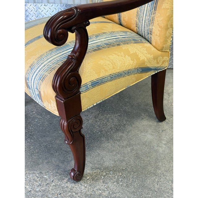 Yellow Hickory Chair “Charles X” Neoclassical Armchair For Sale - Image 8 of 12