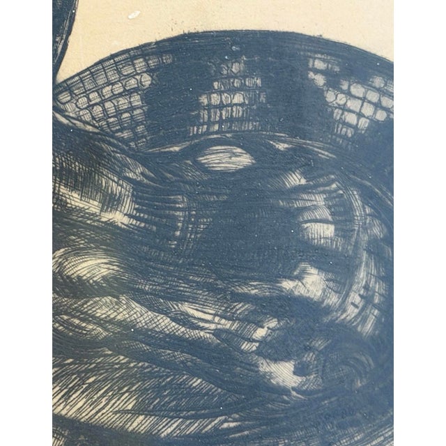Paul Jouve Signed 1930 French Art Deco Etching Lion Python Snake Combat Print For Sale In Phoenix - Image 6 of 14