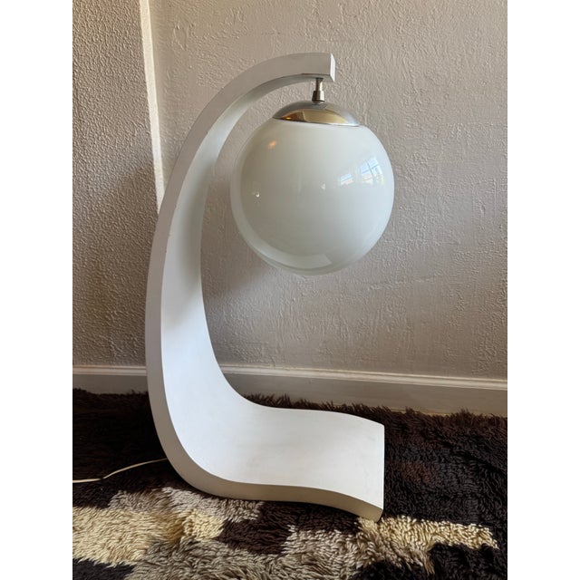 Illuminate your home with a rare Mid‑Century Modern sculptural table lamp designed by Jack Haywood for Modeline, circa...