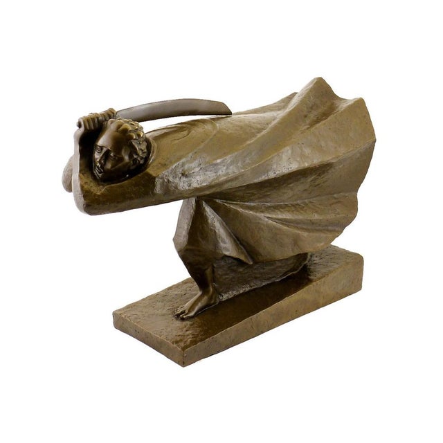 20th Century The Avenger Figurative Sculpture in Bronze For Sale - Image 3 of 11