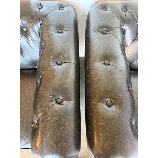 Pair of English CHesterfield Club Chairs- Tufted Armchairs For Sale - Image 18 of 18