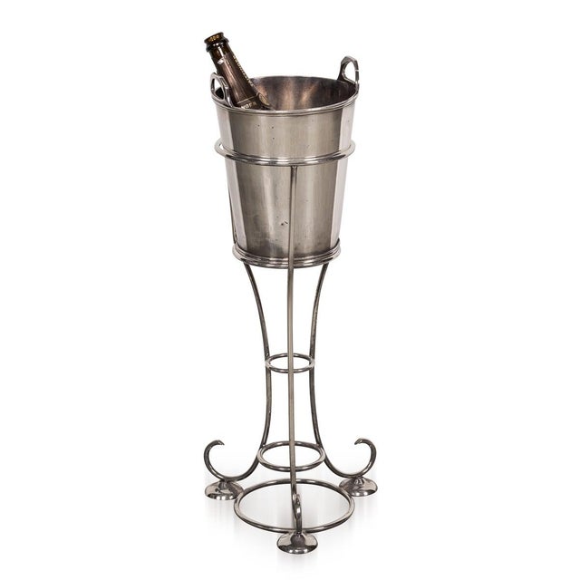 20th Century English Art Deco Ice Bucket on Stand, 1930, Set of 2 For Sale - Image 13 of 14