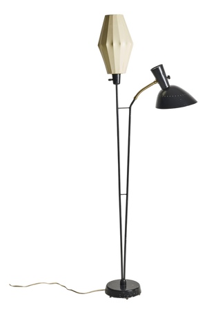 Mid-Century Modern Two-Arm Floor Lamp by Hans Bergström for Ateljé Lyktan, 1950s