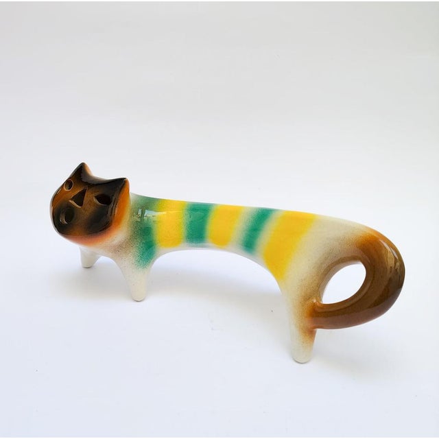 Vintage Ceramic Cat from Roberto Rigon, 1970s For Sale - Image 4 of 10