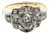 14k Yellow Gold & Platinum Ring With Natural Rose Cut Diamond, Size 3 For Sale