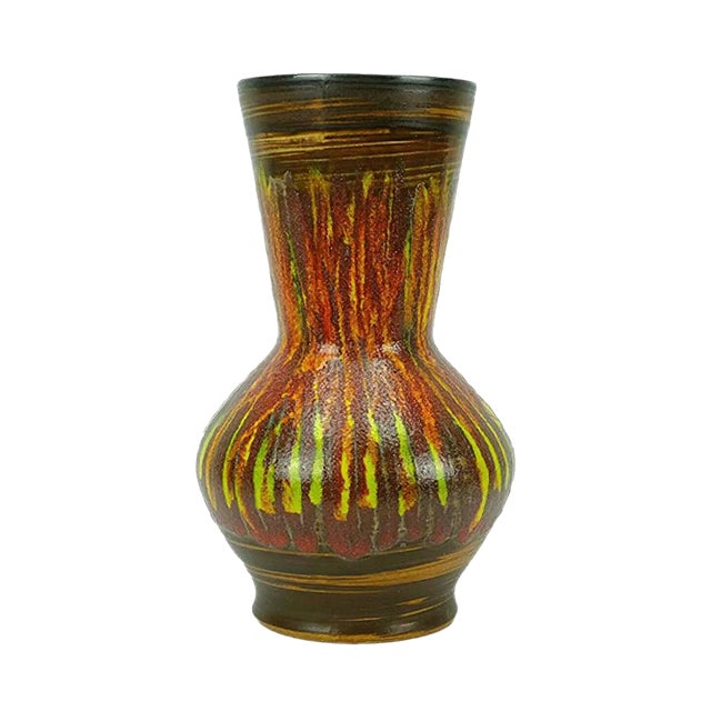 French Lava-Glazed Ceramic 9090 Vase from St. Clement, 1970s For Sale