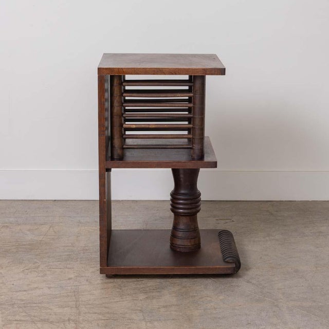 Pair of 1940s French Oak End Tables Attributed to Charles Dudouyt For Sale In Los Angeles - Image 6 of 17