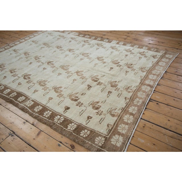 Vintage Distressed Oushak Carpet - 6'2" X 8'5" For Sale In New York - Image 6 of 11