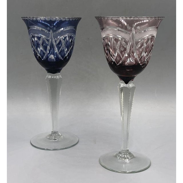 This exquisite set of two wine glasses from Saint-Louis, one of France's oldest and most renowned crystal manufacturers,...