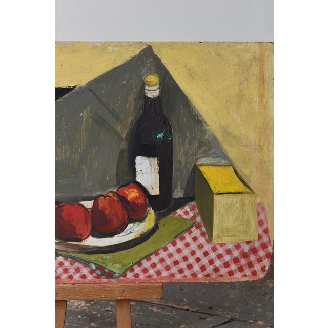 Vintage Acrylic on Board Tablescape Still Life, Circa Mid-20th Century For Sale - Image 4 of 14
