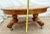 Oval Coffee Table Tiger Oak, Center Drawer, Shelf, Empire Style, Caster Wheels For Sale - Image 10 of 13