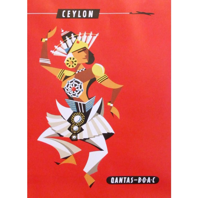 2014 Contemporary Retro-Inspired Travel Poster, Boac For Sale