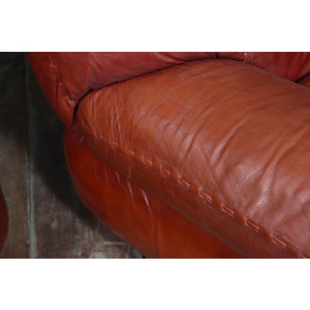 Lounge Chairs in Leather by Sapporo for Mobil Girgi, Italy, 1970s, Set of 2 For Sale - Image 6 of 18