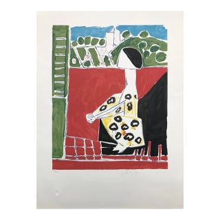 "Femme Accroupi" 1980s Pablo Picasso Estate Lithograph For Sale