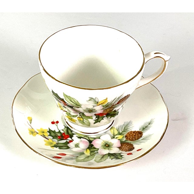 Antique -Duchess-“Winter”-English bone, China, tea cup, and saucer Note-English Bon China – is a hardened porcelain...
