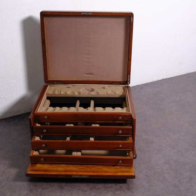 Antique Art Deco Wooden Cutlery Chest, 1920s For Sale - Image 3 of 18