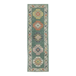 Turkish Oushak Runner Rug 3'3" x 10'6" For Sale