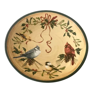Lenox Winter Greetings Large Serving Bowl Excellent Mint Condition