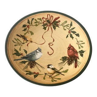 Vintage Lenox Winter Greetings Large Serving Bowl Mint For Sale