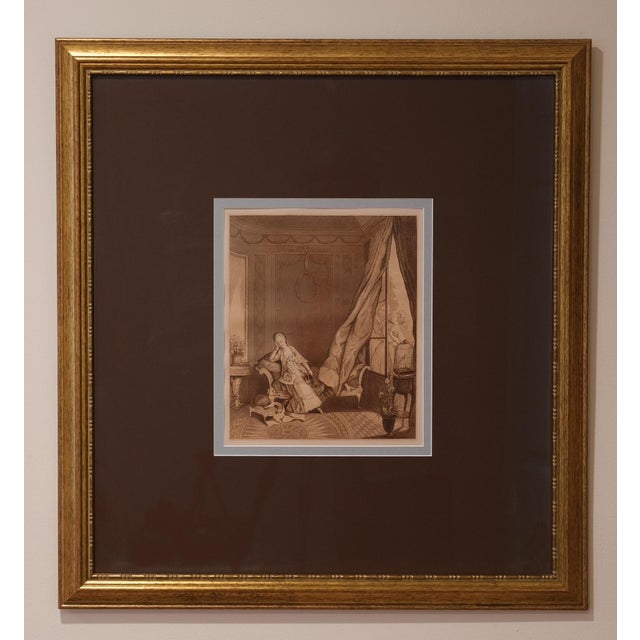Brown 1920s Framed French Vintage Rococo-Style Heliogravure Prints - Set of Four For Sale - Image 8 of 10
